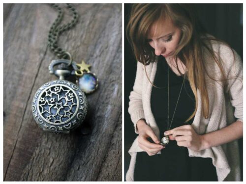 Space and Stars Galaxy Pocket Watch Necklace