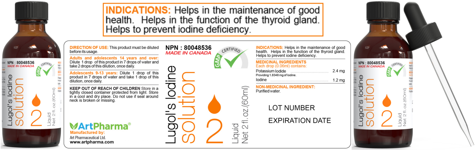60ml (2 fl. oz.) Lugol’s Iodine Solution 2 1