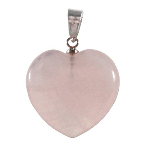 Gemstone Heart Pendant - Rose Quartz