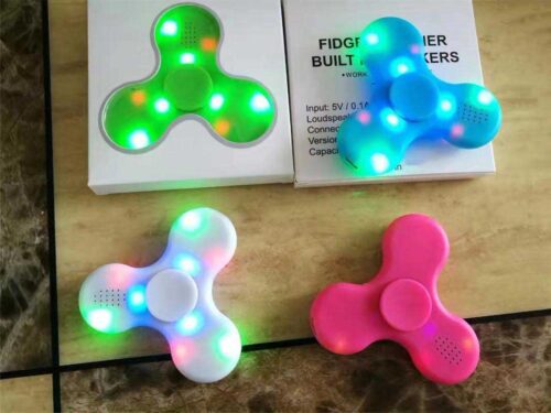 Fidget Spinner with LED & Bluetooth Speaker - Rechargeable