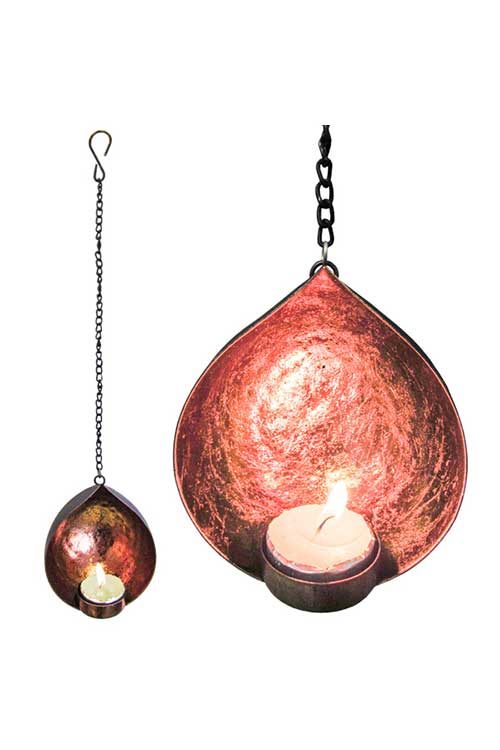 Teardrop Candle Holders - Copper Accent