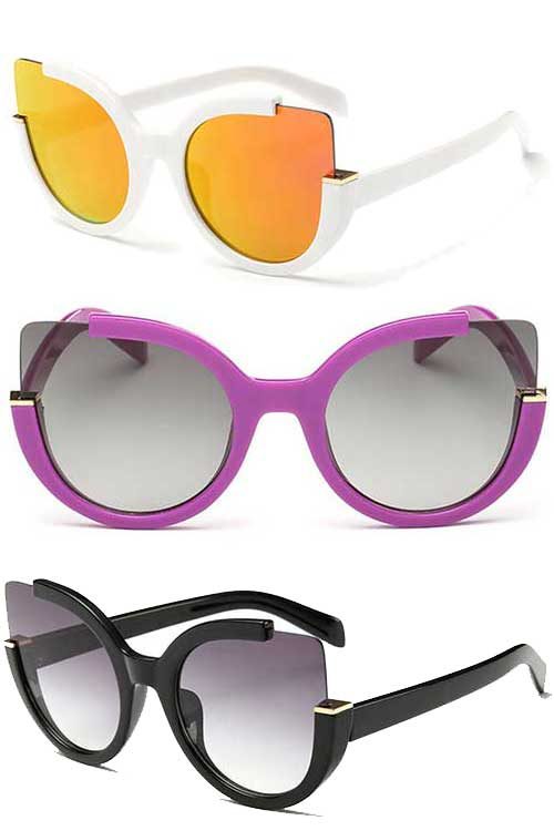 Women's Semi Rimless Cat Eye Sunglasses