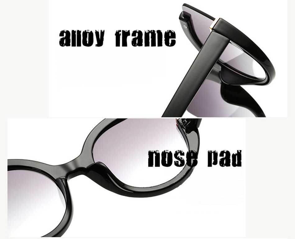 Women's Semi Rimless Cat Eye Sunglasses 14