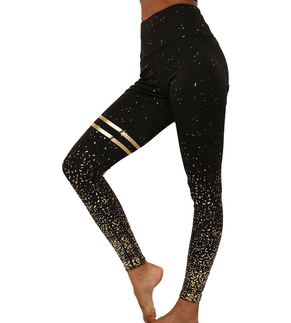 Shimmer Magic Leggings - Black/Gold - Canada