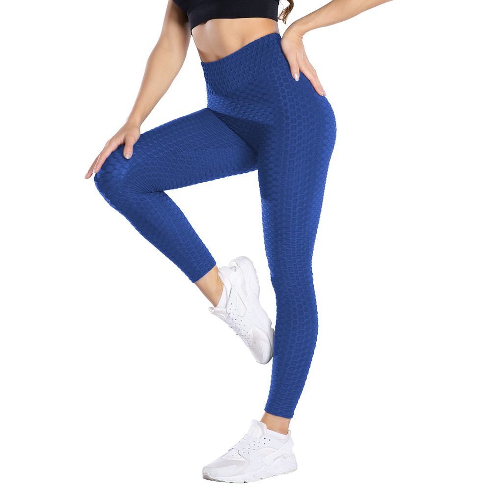 Blue High Waisted Leggings - Midnight Blue