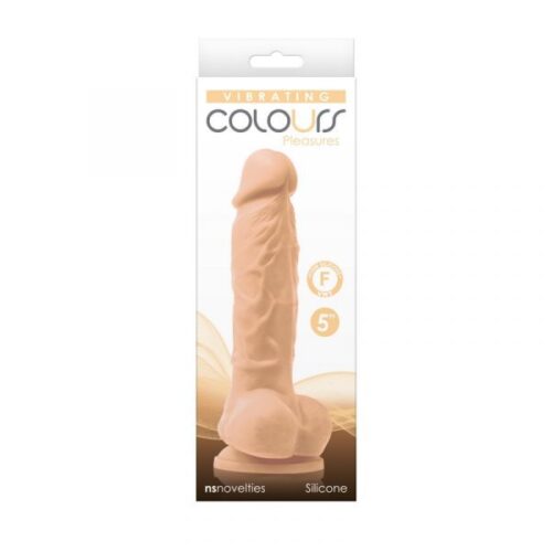 Colours 5″ Vibrating Dildo White