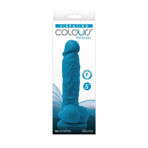 Colours 5″ Vibrating Dildo Blue