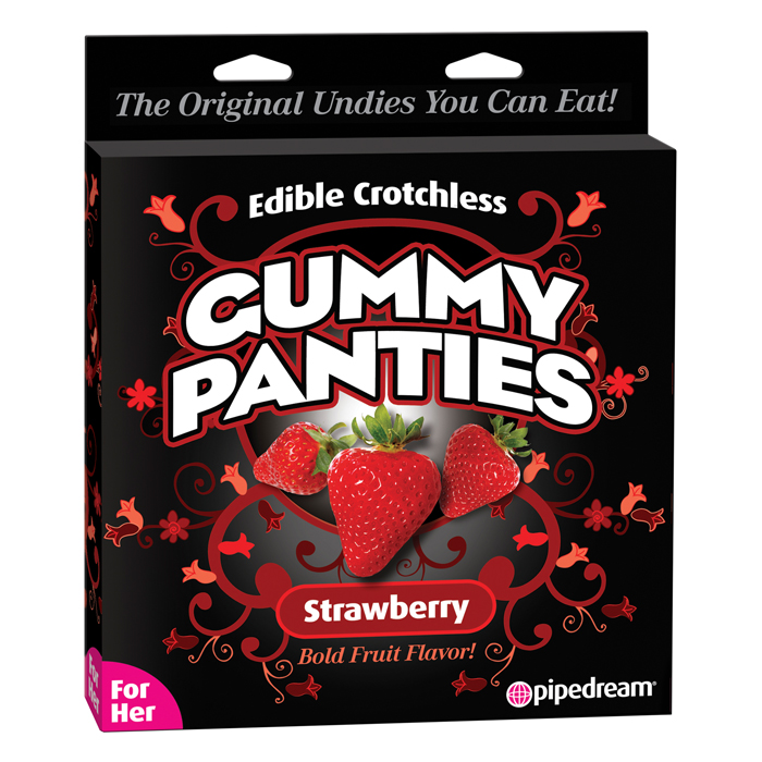 Pipedream Products Edible Crotchless Gummy Panties Strawberry - Canada