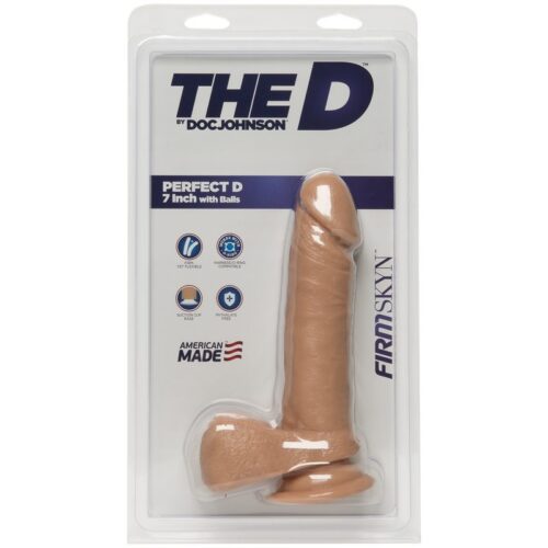 The D™ Perfect D FirmSkyn™ 7″ with Balls Vanilla