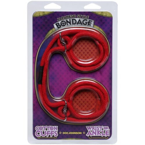 Japanese Style Cotton Wrist Ankle Cuffs Red