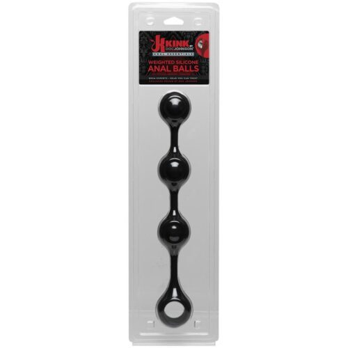 Kink Weighted Silicone Anal Balls Black