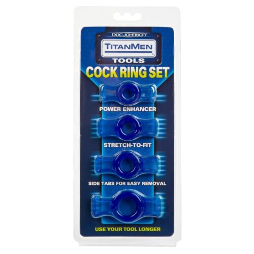 TitanMen Cock Ring Set Blue
