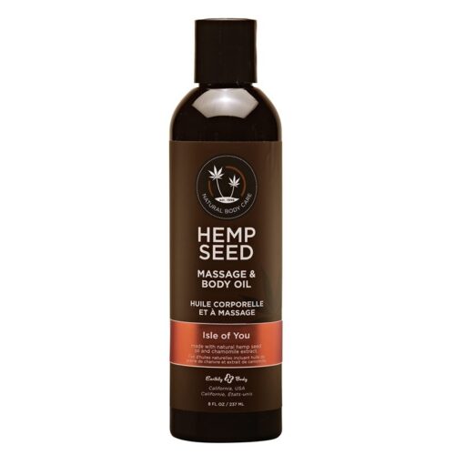 Earthy Body 8 oz. Hemp Seed Massage Oil Isle of You