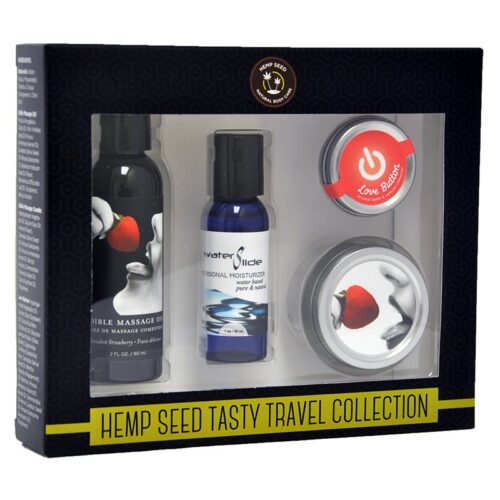 Earthy Body Hemp Seed Tasty Travel Set Strawberry