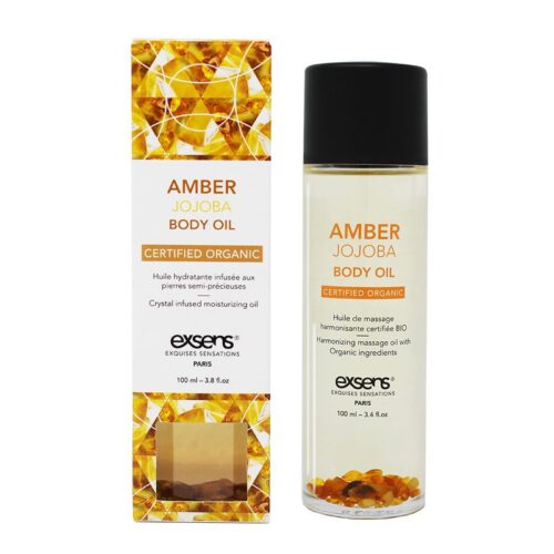 100 ml Organic Body Oil with Stones Amber Jojoba
