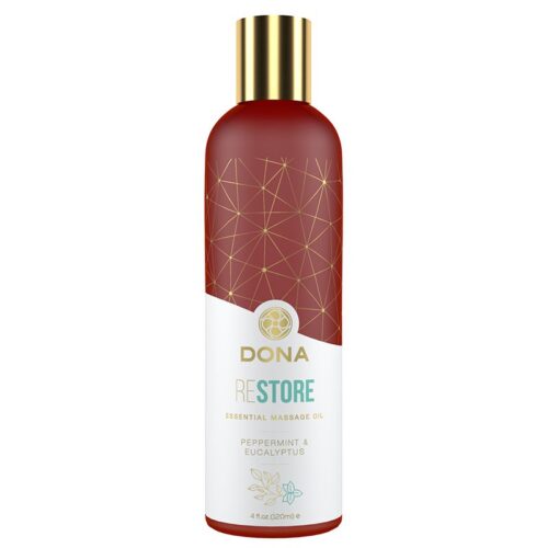 DONA Essential Massage Oil Restore Peppermint Eucalyptus