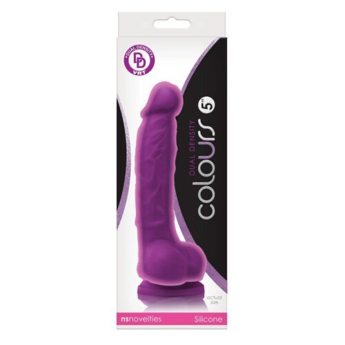 Colours Dual Density 5” Dildo Purple