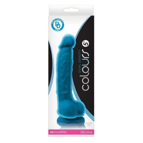 Colours Dual Density 5” Dildo Blue