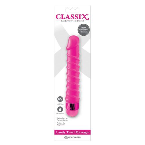 Classix Candy Twirl Massager Pink