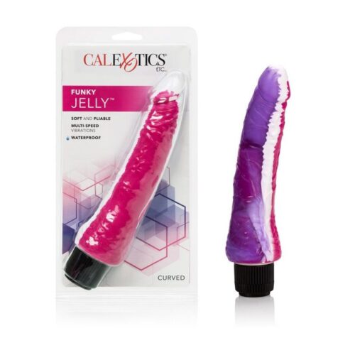 Funky Jelly Vibrator Pink Purple