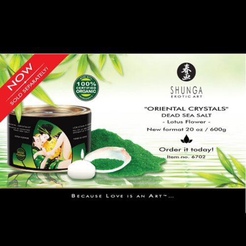 Shunga 20 oz. Oriental Bath Crystals Lotus Flower Certified Organic