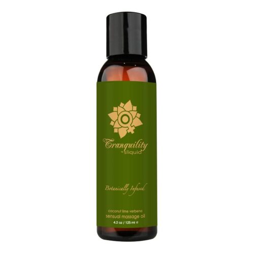 4.2 oz Sliquid Organics Massage Oil Tranquility Coconut Lime Ve