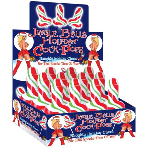 Jingle Balls Holiday Cock Pops Display of 12