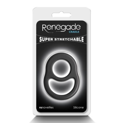 Cradle Cock & Ball Ring Black