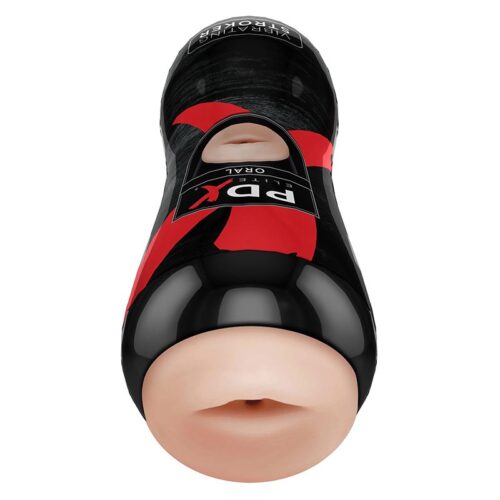 PDX Elite Vibrating Oral Stroker Light/Black