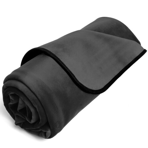Fascinator Throw Black  Microvelvet - Mini