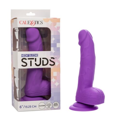 6″ Neon® Silicone Studs Purple