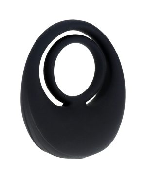 Alternative view of LevelZ Vibrating Liquid Silicone Cock & Ball Ring Black