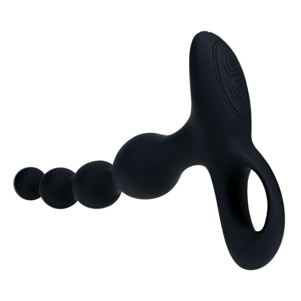 LevelZ Vibrating Beaded Anal Plug Black 2 LevelZ Vibrating Beaded Anal Plug Black - Image 2